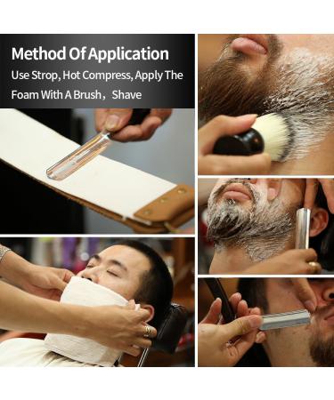 Premium Straight Edge Razor for Men | Stabilizer-Free Barber Razor with Acrylic Handle | Best Shaving Safety Razor for Grooming - Buy Online on GoSupps.com