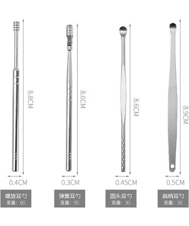 Innovative Spring Earwax Cleaner Tool Set - 6-in-1 Ear Wax Removal Kit with Reusable Ear Pick Tools - Brown One Size - Buy Online on GoSupps.com