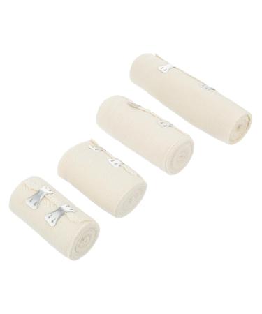 FRCOLOR 4 Rolls Elastic Band Gauze Pads Stretchy Practical Nylon Non Woven Gauze Gauze As Shown 15X4.5CM