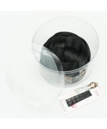 Imissu Medium Braided Chignon Hair Cover for Women - Stylish Donut Hair Accessories for Weddings & Parties (Black) - Buy Online on GoSupps.com