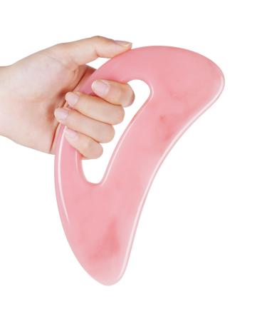 Acwoo Large Gua Sha Massager t Gua Sha Stein full body for legs back face neck Guasha Cellulite massage lymphatic drainage massager gua Sha rose quartz removal of fatigue rose quartz -1 - Buy Online on GoSupps.com