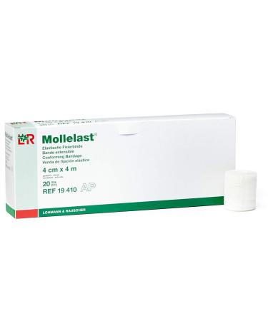 Lohmann & Rauscher 58415 Mollelast Conforming Gauze Bandage 4cm x 4m - White (20 Rolls) - Buy Online on GoSupps.com