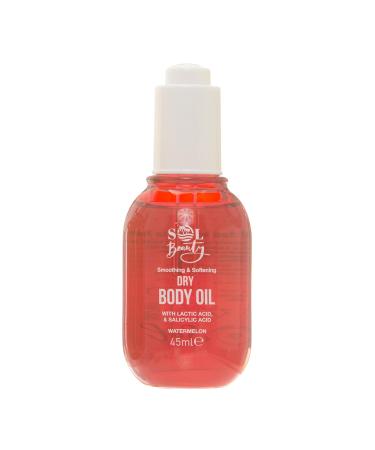 Sol Beauty Watermelon Scent Dry Body Oil, Helps Hydrate and Soften Skin, Vegan Friendly Lightweight Moisturizer 45ml
