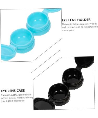 Homsfou 14th Double Glasses Case & Mini Contact Lens Container - Cleaning Kit with Mirror - Perfect Travel Solution for Eye Lenses - Buy Online on GoSupps.com