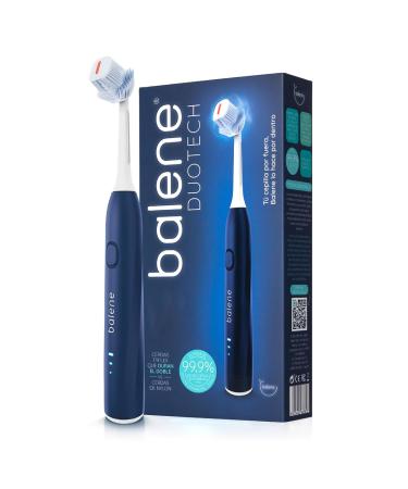 Balene - double -sided electric toothbrush duotech sound technology antibacterial filaments of the new generation with 1 medium -hard brush head color blue. - Buy Online on GoSupps.com