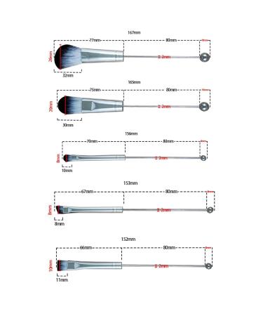 5-Piece Beaded Eyeshadow Brush Set - Premium Makeup Brushes for Adults | Unique Gifts for Her - Ideal for Christmas & Valentine s Day - Buy Online on GoSupps.com