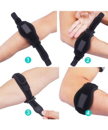 2 Pack Elbow Brace with Compression Pad for Men and Women - Navy Blue - Buy Online on GoSupps.com