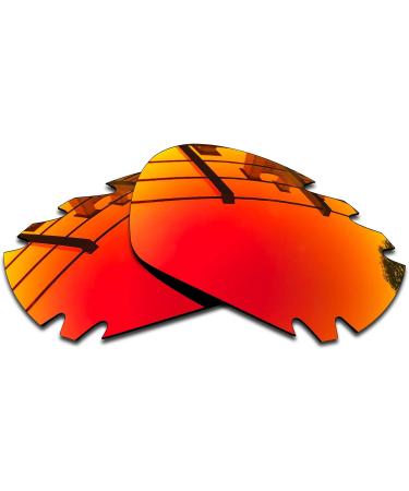 SEEABLE Polarized Mirror Replacement Lenses for Oakley Jawbone Vented Sunglasses - Dark Black with Silver, Blue, and Fire Orange Mirrors - Buy Online on GoSupps.com