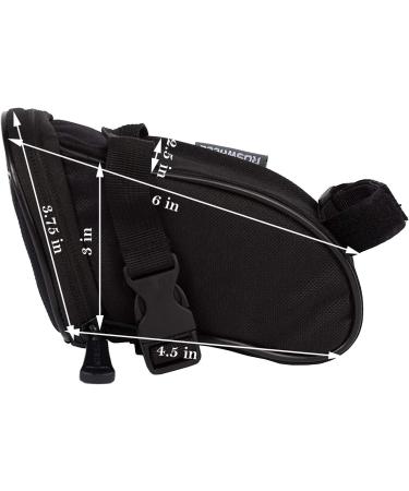 Roswheel 13656 Bike Saddle Bag - Black | Cycling Under Seat Pack & Accessories Pouch - Buy Online on GoSupps.com