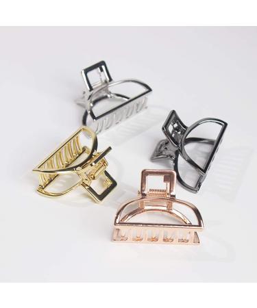 Fodattm Vintage Metal Hair Clips - Monochrome Ponytail Holders for Women & Girls - 2 Pack Black Accessories - Buy Online on GoSupps.com