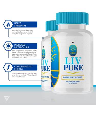 Fyvus Liv Pure Capsules - Liver Detox & Weight Loss Supplement | Live Pure Liver Cleanse | 60 Capsules for Health Support - Buy Online on GoSupps.com