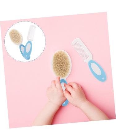 4-Piece Baby Hair Brush Set with Silicone Shampoo Comb - Soft Bristles for Newborns and Toddlers - Buy Online on GoSupps.com