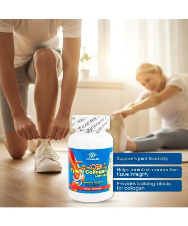 Co-Cell Type II Collagen Supplement | Hydrolyzed Chicken Cartilage with Chondroitin & MSM | Advanced Formula for Joint Care & Skin Support | 90 Capsules - Buy Online on GoSupps.com