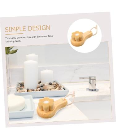 WOFASHPURET Facial Wash Brush with Wooden Handle Face Scrub Scrubber Face Exfoliator Face Sponges Skin Care Tools Face Wash Brush Facial Cleanser Brush Face Brush Scrub Brush Manual - Buy Online on GoSupps.com