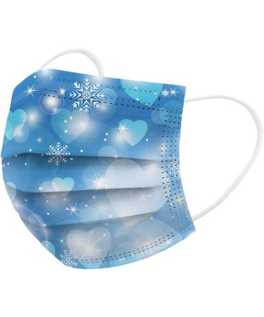 BEIBEIA Adult Disposable Nonwoven Valentine's Day Pattern Print Face_Mask Protective Face Covering Fashion Balaclava Women 10pc-10 - Buy Online on GoSupps.com