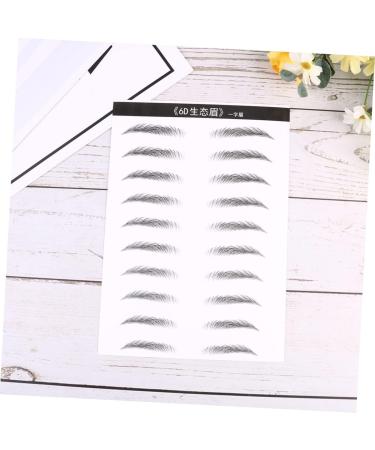 Baluue 2 Pairs Eyebrow Makeup Tools Hair-like Simulation Eyebrow Sticker Artificial Eyebrow Patch 21.00X15.00X0.01CM Black - Buy Online on GoSupps.com