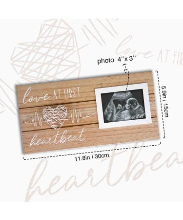 Love At First Heartbeat Sonogram Frame | New Mom Gifts and Nursery Decor for Pregnancy Announcement and Gender Reveal Baby Shower - Buy Online on GoSupps.com