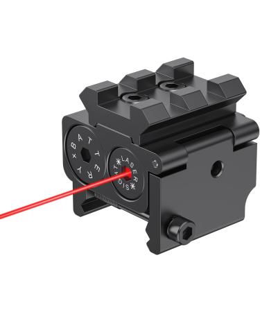 EZshoot Red/Green Laser Sight for Pistol with Rail Mount, Low Profile Compact Rifle Gun Laser for Pistol Handgun Accurate and Keep on Zero Red Laser