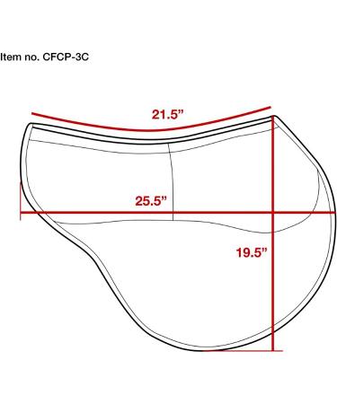 ECP All Purpose Contoured Correction Saddle Pad - Adjustable Memory Foam, White - Buy Online on GoSupps.com