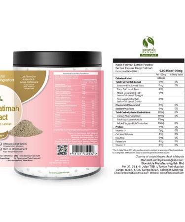 Pure 100:1 Kacip Fatimah Powder Extract Malaysia 50g - 9x Natural, 0.3-0.9% Gallic Acid - Buy Online on GoSupps.com