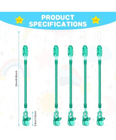 Vicloon Baby Dummy Clips 5 Pcs - BPA Free Soother Pacifier Chain Holder for Teether Toy - Green - Buy Online on GoSupps.com