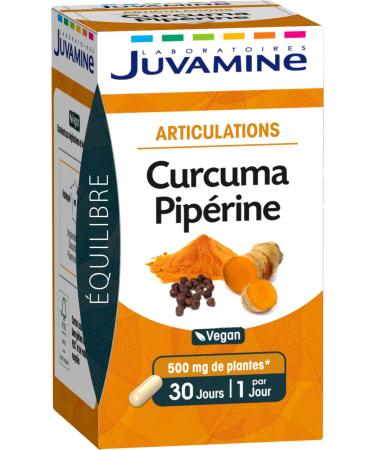 JUVAMINE - Joints - Turmeric Piperine - Vegan - 1 Month Program - 30 Capsules