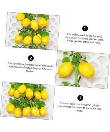 HOMSFOU 8 Bunches Imitation Lemon Skewers Lemons Lemon Decor Play Kitchen Mini Artificial Plants Play Vegetables Toy Simulation Decorative Fruit Lemon Tree Decor Fake Fruit Foam Girl - Buy Online on GoSupps.com