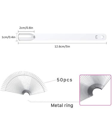 100 Pieces Nail Tips Display Ring - Transparent Nail Swatches for Salon Exercises | Nail Art Showcase - Buy Online on GoSupps.com