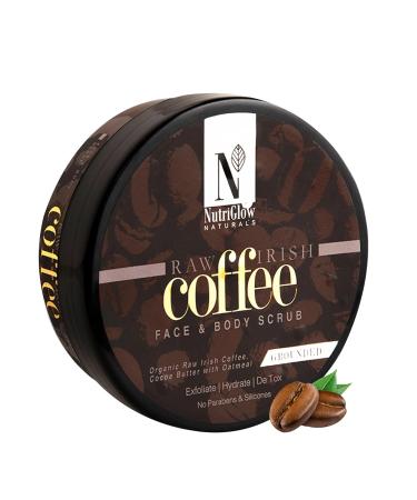 Coffee Face & Body Scrub Coffee Cocoa Butter with Oatmeal For Bathing & Scrubber For Face Organic Exfoliate Hydrate 200gm