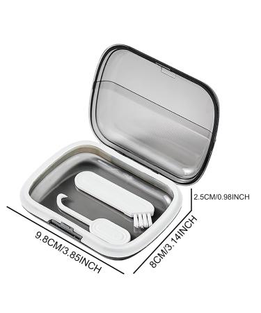 Buy Halter Holder Etui | Portable Retainer Holder & Cleaning Case for Invisible Dentures - Cypreason Transparent Black - Buy Online on GoSupps.com