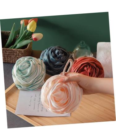 FOMIYES 4pcs Rose Bath Ball Body Scrubber - Mesh Pouf & Bath Sponges for Men & Women - African Loofah & Travel Accessories - Buy Online on GoSupps.com