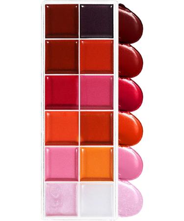 Makeup Palettes Eyeshadow Palette MakeUp Highly Pigmented Long Lasting Moisturizing Lip Gloss Kit 12 Colors Vibrant Shades for Girls Teens Women - Buy Online on GoSupps.com