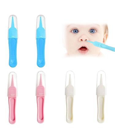 Baby nose tweezers baby tweezers 6 safe baby care tweezers made of plastic baby safety tweezers nose cleaning tweezers clean the baby's nose very carefully