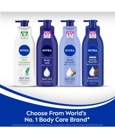 Nivea Smooth Milk Body Lotion 400ml - Hydrating Formula for Dry Skin - Buy Online on GoSupps.com