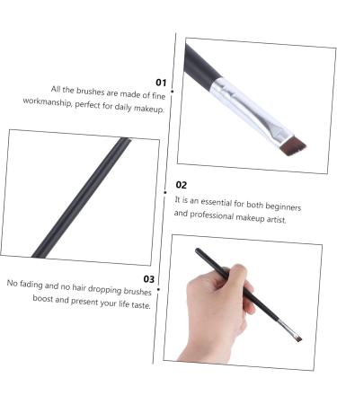 Beavorty 24 pcs Angled eyebrow brush flat concealer brush Makeup Applicator Brush Foundation Brush travel mix 17.5X0.2cmx2pcs Blackx2pcs - Buy Online on GoSupps.com