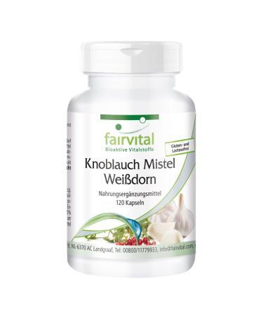 Fairvital | Garlic capsules with mistletoe + hawthorn - KMW capsules - HIGH DOSE - VEGAN - 120 capsules - Buy Online on GoSupps.com