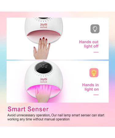 Joytii Gel Nail Polish Kit with 82W UV Light | 6 Colors Set with Matte Top and Base Coat | Nail Art Manicure Tools - Pink Sky - Buy Online on GoSupps.com