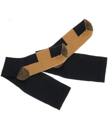 Copper Compression Travel Socks - Large/X-Large Black - Pack of 1 | Knee High Varicose Veins Stocking - Buy Online on GoSupps.com