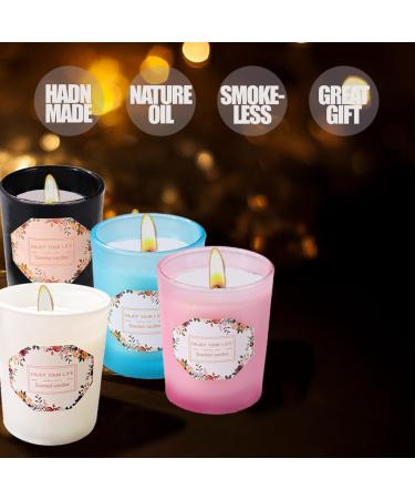 Buy Green Tea & Orange Blossom Scented Candle - White Glass Jar Natural Essential Oil 10-12 Hours Burn Time Perfect Gift - Buy Online on GoSupps.com