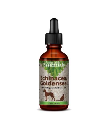 Animal Essentials Echinacea Goldeanseal, 1oz (30ml) - Certified Organic USAA, Supports Immune System 1 fl Oz (30ml)