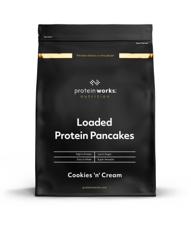 Protein Works - Loaded Protein Pancake Mix | Premium Pancake Mix | High Protein Pancakes | High Protein Breakfast | Low Sugar Snack | 8 Servings | Cookies 'n' Cream | 500g Cookies 'n' Cream 500g