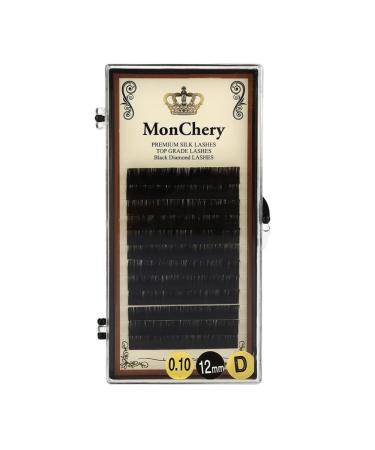 Filfeel eyelash extension natural silk protein C curl false eyelashes densely thick fake eye lashes extension make -up tool mix tray (12mm)