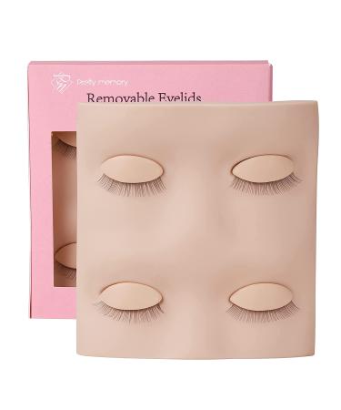 Pretty Memory 2 Pairs Replacement Eyelids for Lash Mannequin Head - Removable Realistic Eyelids with Eyelashes for Makeup Practice and Extensions - 4 Count - Buy Online on GoSupps.com