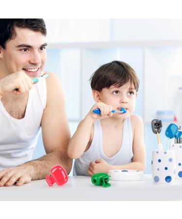 4 Pack Travel Toothbrush Head Covers - Portable Protector Caps for Manual & Electric Toothbrushes - Ideal for Home, Travel, Camping - Red Blue Green Grey - Buy Online on GoSupps.com