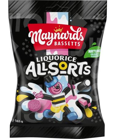 Maynards Bassetts Liquorice Allsorts Sweets Bag 165g - Buy Online on GoSupps.com