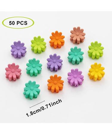JANSONG 50 Piece Mini Hair Claw Clips for Little Girls - Assorted Colors for Baby Girls Decorative Bun Hair Pins - Buy Online on GoSupps.com