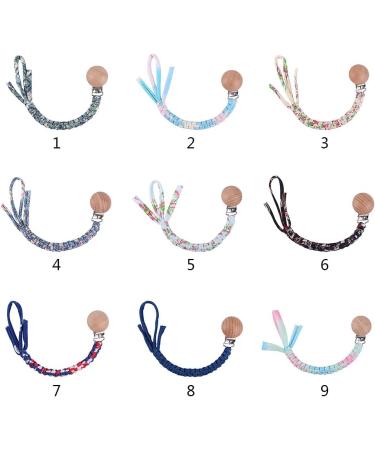 Buy GLASSNOBLE Beech Wood Pacifier Chain | Woven Cotton Clips & Nipple Holder | Durable & Stylish Baby Essentials  - Buy Online on GoSupps.com