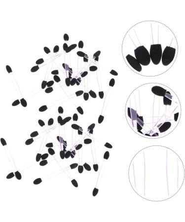 PLAFOPE 100pcs Eye Shadow Stick Eyeshadow Sticks Eyeshadow Applicator Pads Makeup Eyeshadow Emulsion Black 7.5x0.5cm Black - Buy Online on GoSupps.com