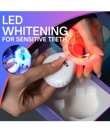 Premium Teeth Whitening Kit for Sensitive Teeth 32X Dual Blue and red LED Lights +4 whitening Pens Enamel Safe - Buy Online on GoSupps.com