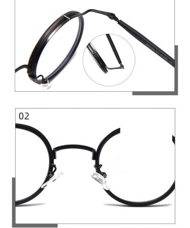 Parwana Round Designer Anti-Blue Light Reading Glasses +100 C1 | Presbyopia Relief & Tiredness Alleviation - Stylish & Comfortable - Buy Online on GoSupps.com